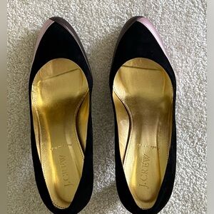 JCrew suede heels, black Katy style